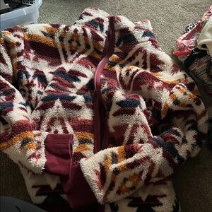 Faherty native zip up sweater